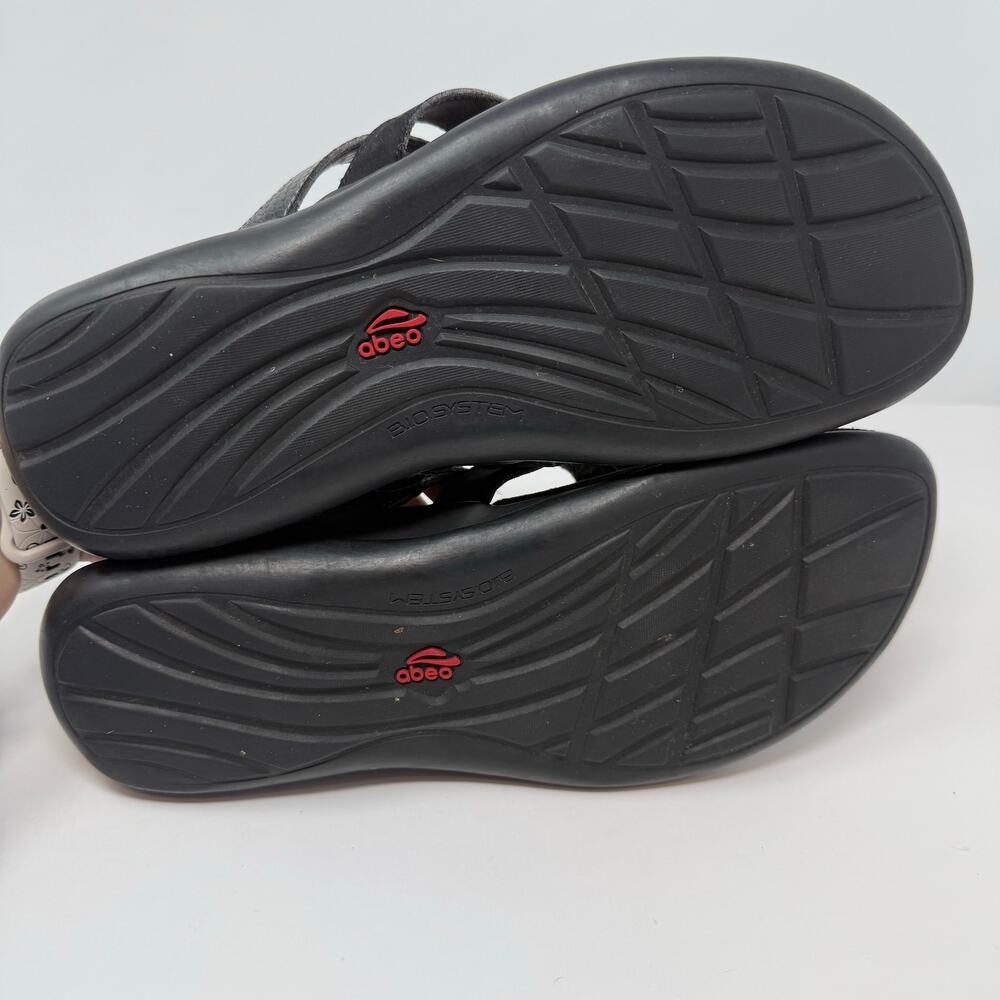 Abeo Black and Silver Sandals with Crystal Embellishments - Picture 8 of 8